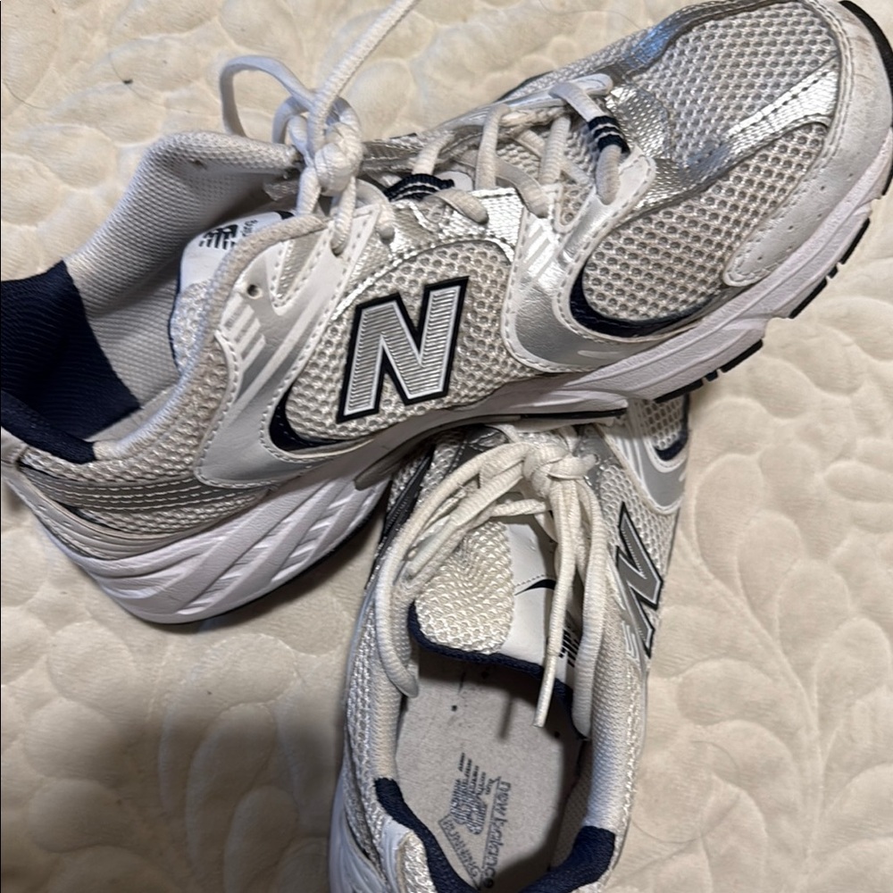 New Balance530 Mesh Sneakers in White and Gray